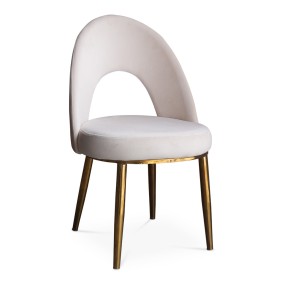 BEIGE OPEN BACK CHAIR