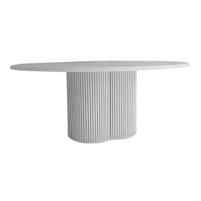 ROUND WHITE TABLE - FLOWER BASE