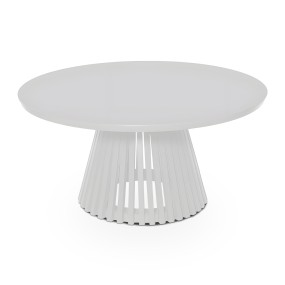 PYRAMIDAL BASE WHITE COFFEE TABLE