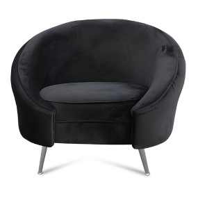 BLACK SINGLE SOFA