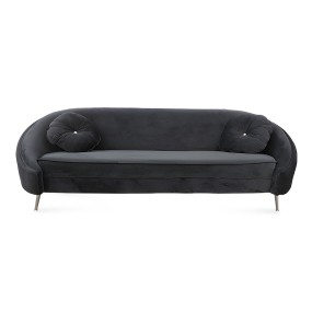 BLACK 3 SEATER SOFA