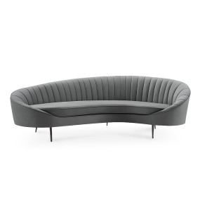 GREY CURVE LINE 3 SEATER SOFA