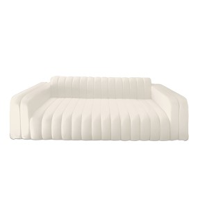 BEIGE WAVES 3 SEATER SOFA