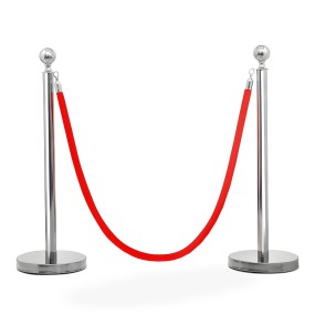 CONTROL BARRIER WITH RED VALVET ROPE