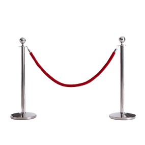 CONTROL BARRIER WITH RED VALVET ROPE