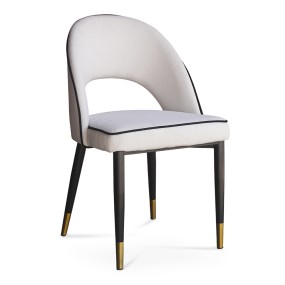 BLACK LINE OPEN BACK DINING CHAIR