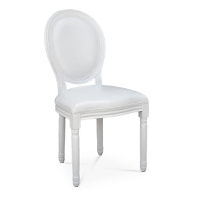 WOODEN WHITE DIOR DINING CHAIR