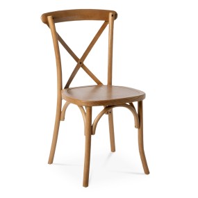 CROSS BACK WOODEN DINING CHAIR