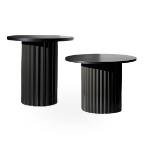 CIRCLE BASE BLACK TABLE -SET | 2size