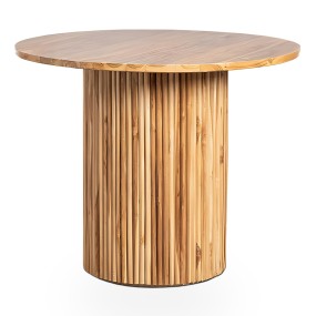 WOODEN BASE ROUND TOP COFFEE TABLE