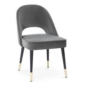 OPEN BACK GREY DINING CHAIR