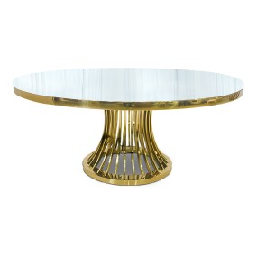 GOLDEN ROUND TABLE - TOP MIRROR