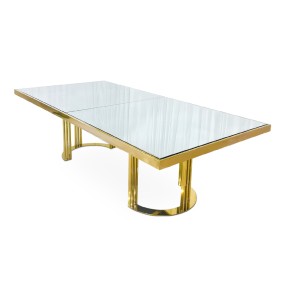 RECTANGLE GOLD - HALF MOON BASES TABLE