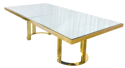 RECTANGLE GOLD - HALF MOON BASES TABLE