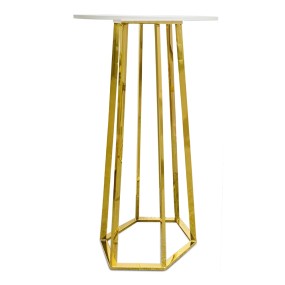 GOLDEN HEXAGONAL BASE BAR TABLE